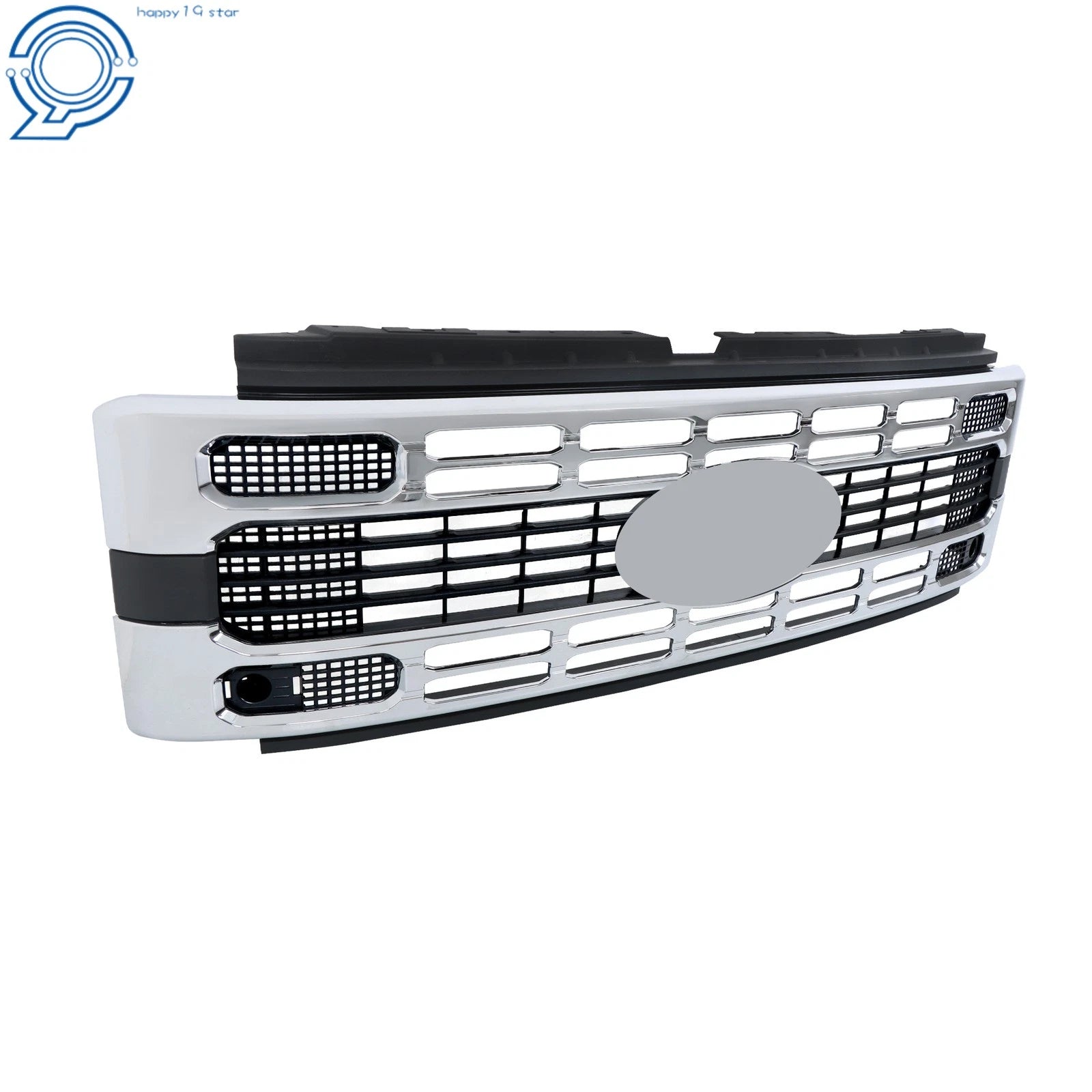 Front Upper Grille with Chrome Trim for Ford F250 Super Duty (2023–2024)