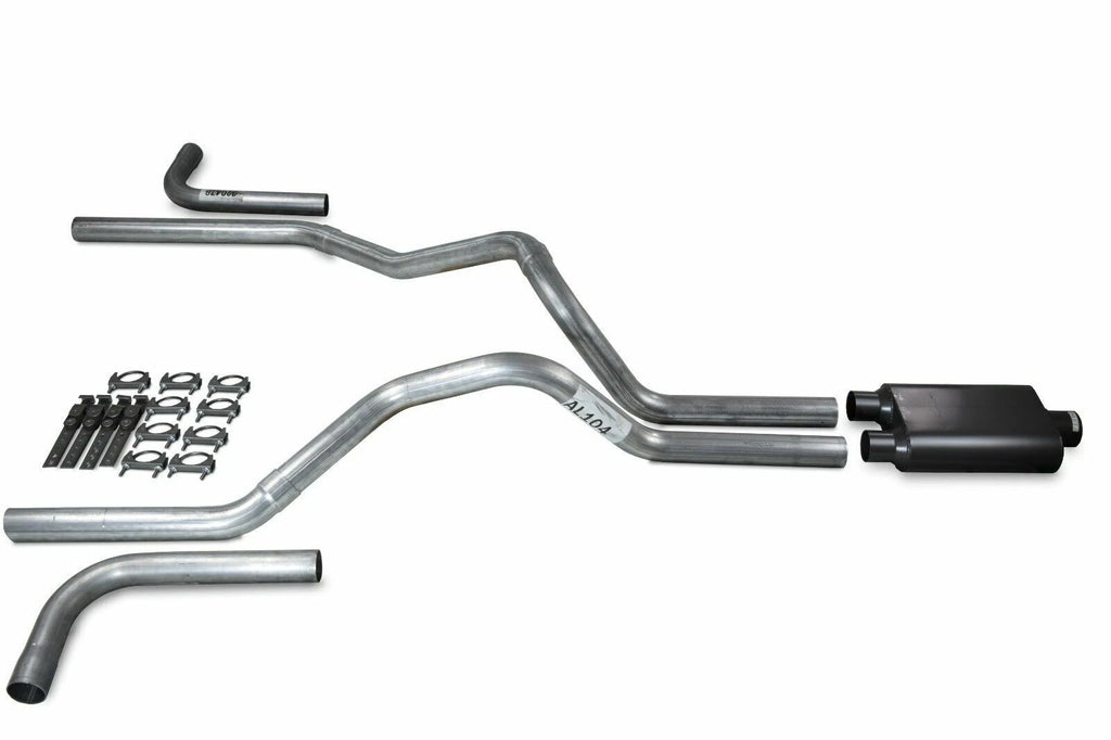 2.5" Dual Exhaust Kit for Ford F150 (2021–2025) - 2 Chamber Muffler, Side Exit