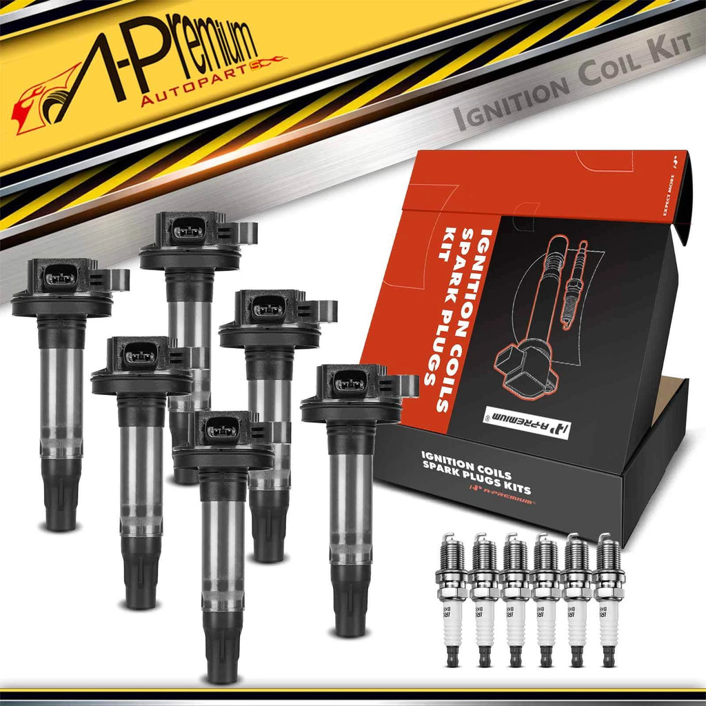 Set of 6 Ignition Coils & Iridium Spark Plugs for Ford F-150 (2011–2017)