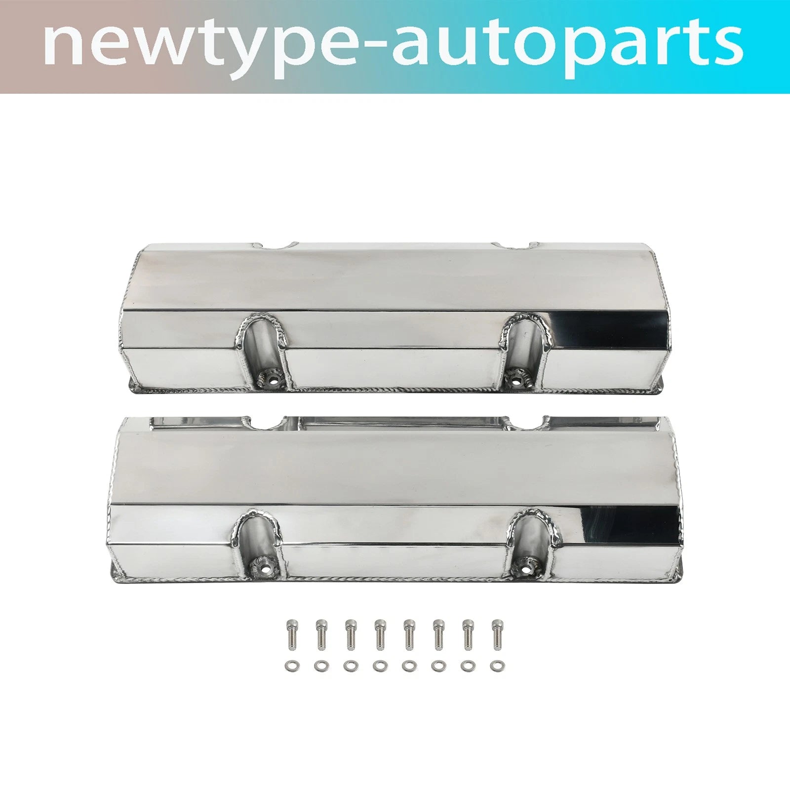 Polished Aluminum Valve Covers for SB Chevy 327 350 383 400 (1960–2002)