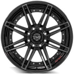 22 Inch Gloss Black Wheel with Brushed Face for Ford Excursion (2000–2005)