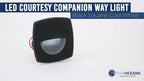 10X LED Companion Way Light for Marine Courtesy (Square, Blue)