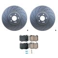 Front Rotors & Akebono EURO Ceramic Brake Pads Kit for Mercedes W213 E450 (2017–2023)