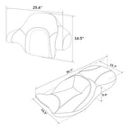 Seat Backrest Wrap-around for Harley Touring (2014–2023) Black