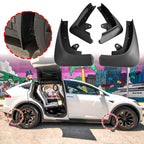 Set of 4 Mud Flaps Fender Guard Splash Flare for Tesla Model X (2016–2023)