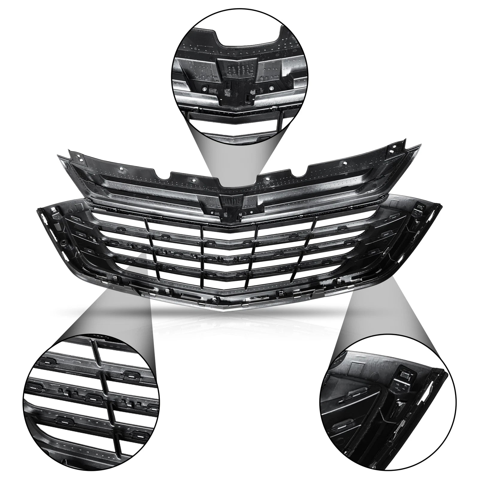 Front Grille for Chevrolet Equinox (2018–2021) Black & Chrome