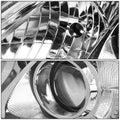Projector Headlights for Toyota Camry (2010–2011) - Chrome Housing, Clear Corner