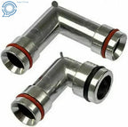 Set of 2 Aluminum Heater Hose Elbows for Chevy Pontiac Buick