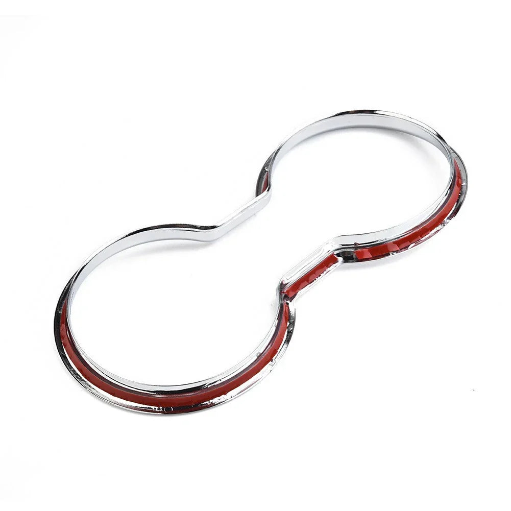 Cup Holder Cover Trim Silver Water Center Chrome Console for Jeep JK (2007���2018)