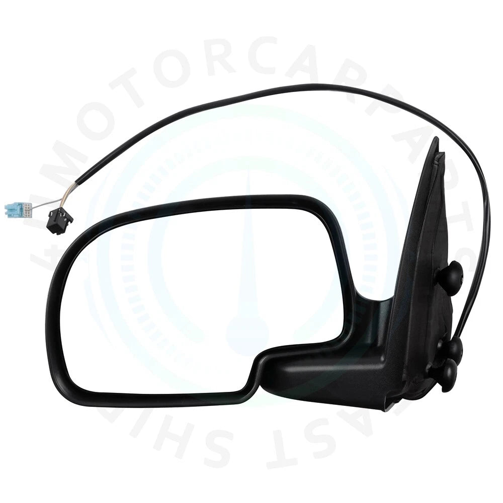 2X Power Heated Black Side View Mirrors for Chevy GMC (2003–2007)