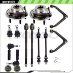Control Arm Tie Rod End + Wheel Hub Bearing for Dodge Ram 1500 4WD (2002–2005)