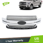 Front Grille for Ford F-150 F150 (2018–2020) JL3Z-8200-MB Platinum Chrome