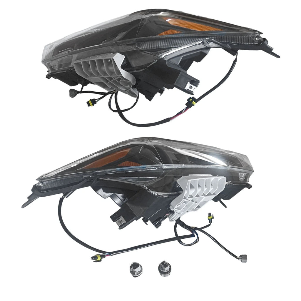 Set of 2 Black Headlights for Nissan Maxima (2016-2018)