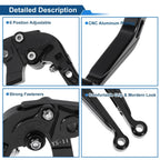 Adjustable Brake Clutch Levers for Honda X11 (1999-2002) - Solid Black