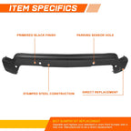 Steel Front Bumper Face Bar for Chevy Silverado 1500 (2022–2025) w/Park Sensor Holes
