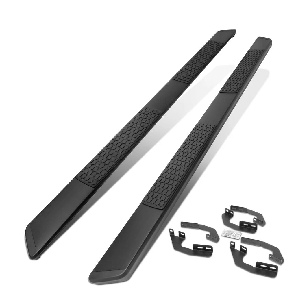 5"OD Black Coated Flat Running Boards for Toyota Tacoma (2005–2022)