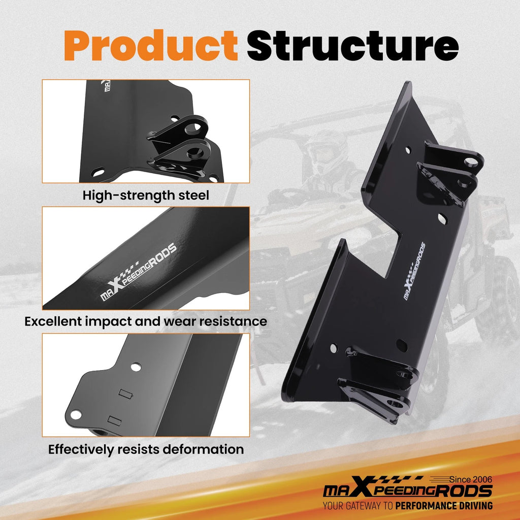 Front Snow Plow Mount for Can-Am Commander 800/1000 (2010–2019) Black Steel
