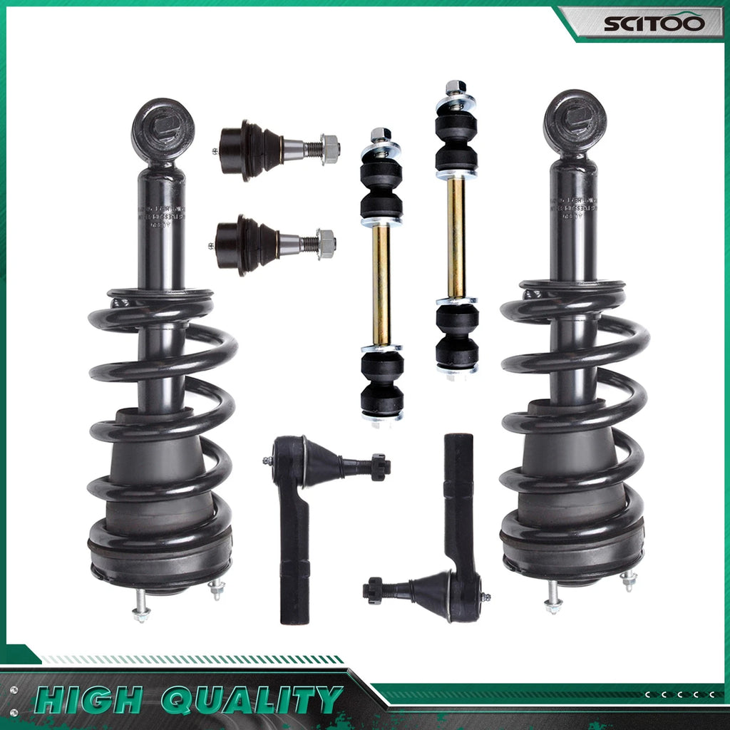 Front Struts w/ Spring Sway Bar Kit for Chevrolet Suburban 1500 Tahoe (2007–2014)