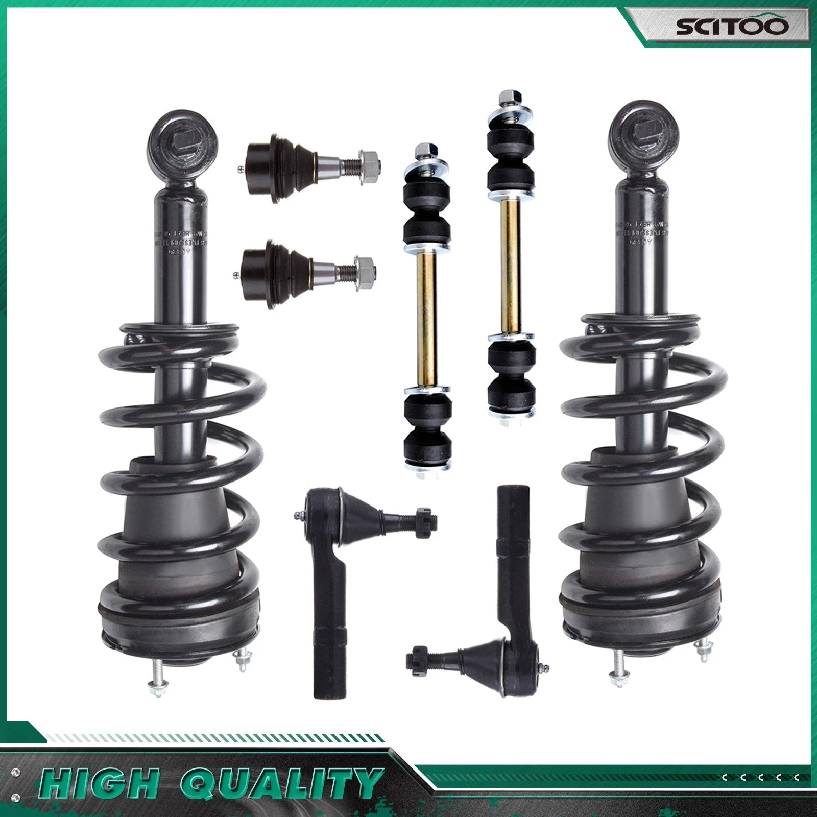 Front Struts w/ Spring Sway Bar Kit for Chevrolet Suburban 1500 Tahoe (2007–2014)