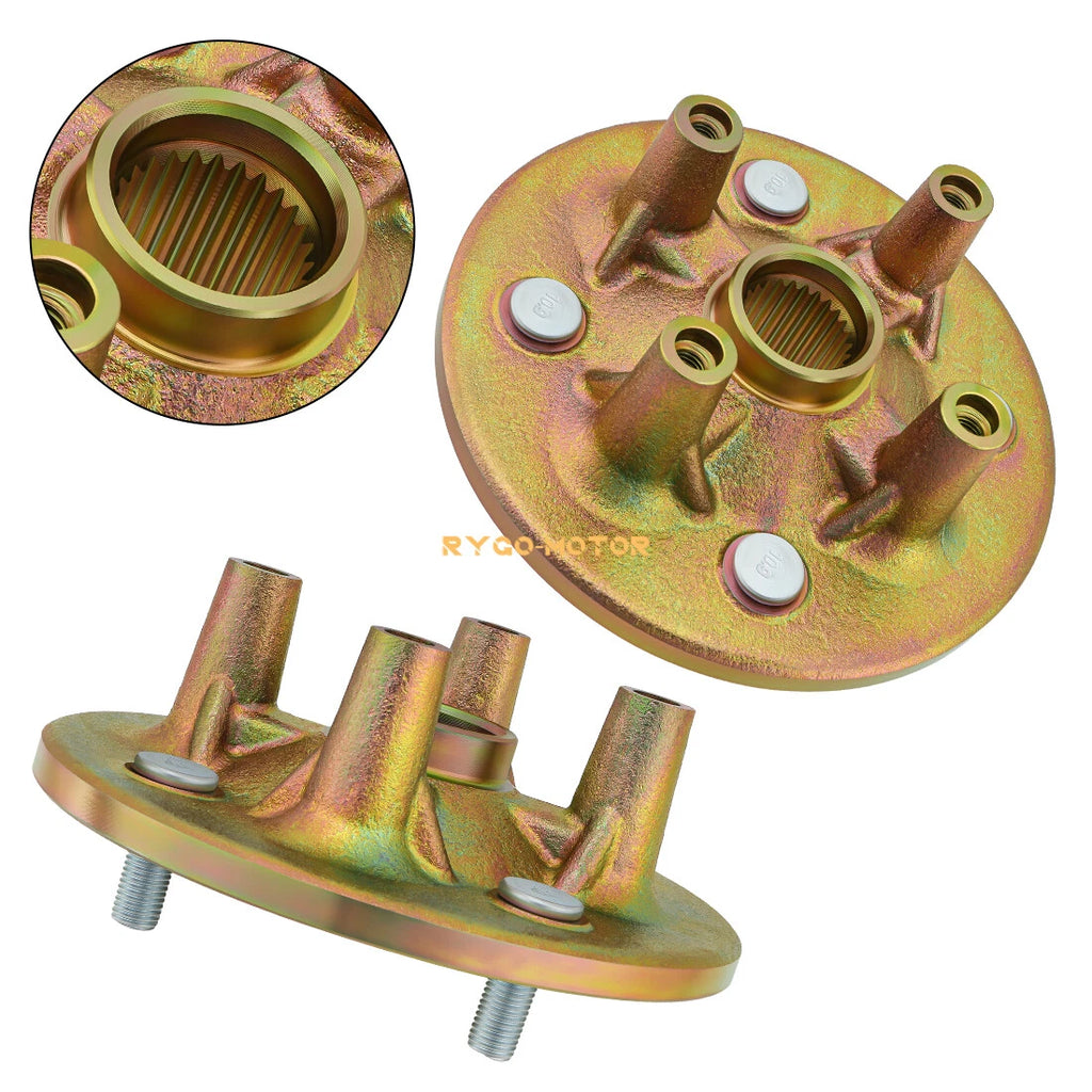 2X Front Wheel Axle Hub w/Stud Bolt for Yamaha Rhino 700 660 450 2004–2013