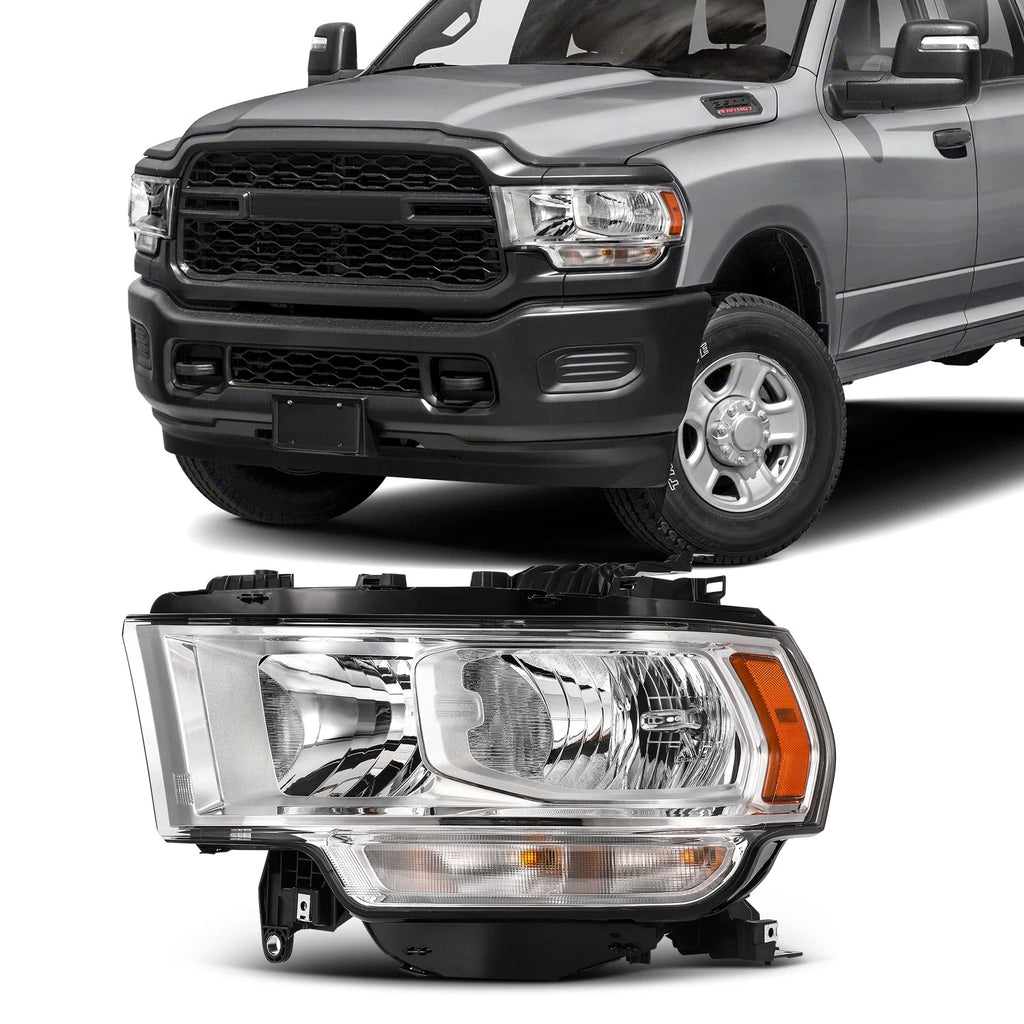 Chrome Headlight Left Driver Side for Ram 2500 3500 (2019–2024)
