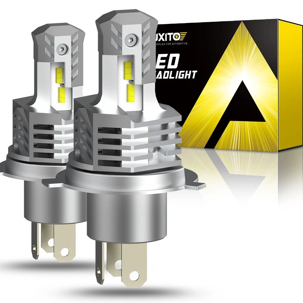 2X H4 9003 LED Headlight Bulbs 12000LM 52W High Beam & Low Beam