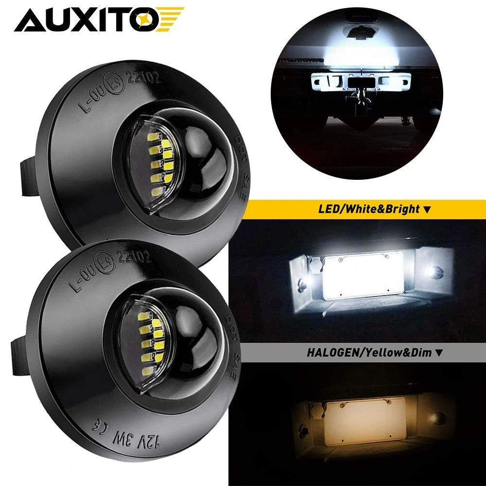 2X High Power LED License Plate Light Bulb Assembly for Ford F250 F150 (1990–2014)