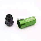 20 PCS M12X1.25 53MM Tall Green Aluminum Lug Nuts with Caps & Adapter
