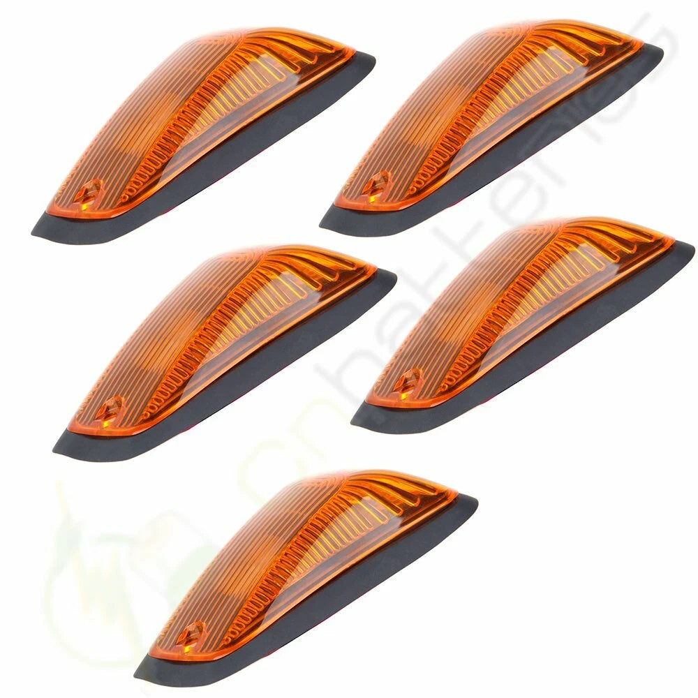5pcs Cab Marker Roof Running Light Smoke + Base Housing for GMC C1500-3500 (1999–2007)