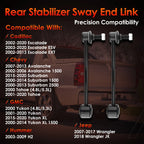 2X Rear Sway Bar Stabilizer End Links Kit for Chevy GMC Cadillac Hummer (2000–2020)