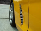 2pc Polished Stainless Steel Side Vent Grilles for 2005–2013 Chevy Corvette