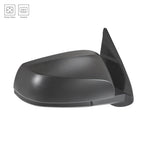 Replacement Black Textured Passenger Side Power Door Mirror w/o Turn Signal
