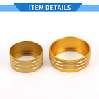 AC Media Tune Switch Knob Cover Ring for Dodge Challenger (2015-2019) - 3 x Gold Tone