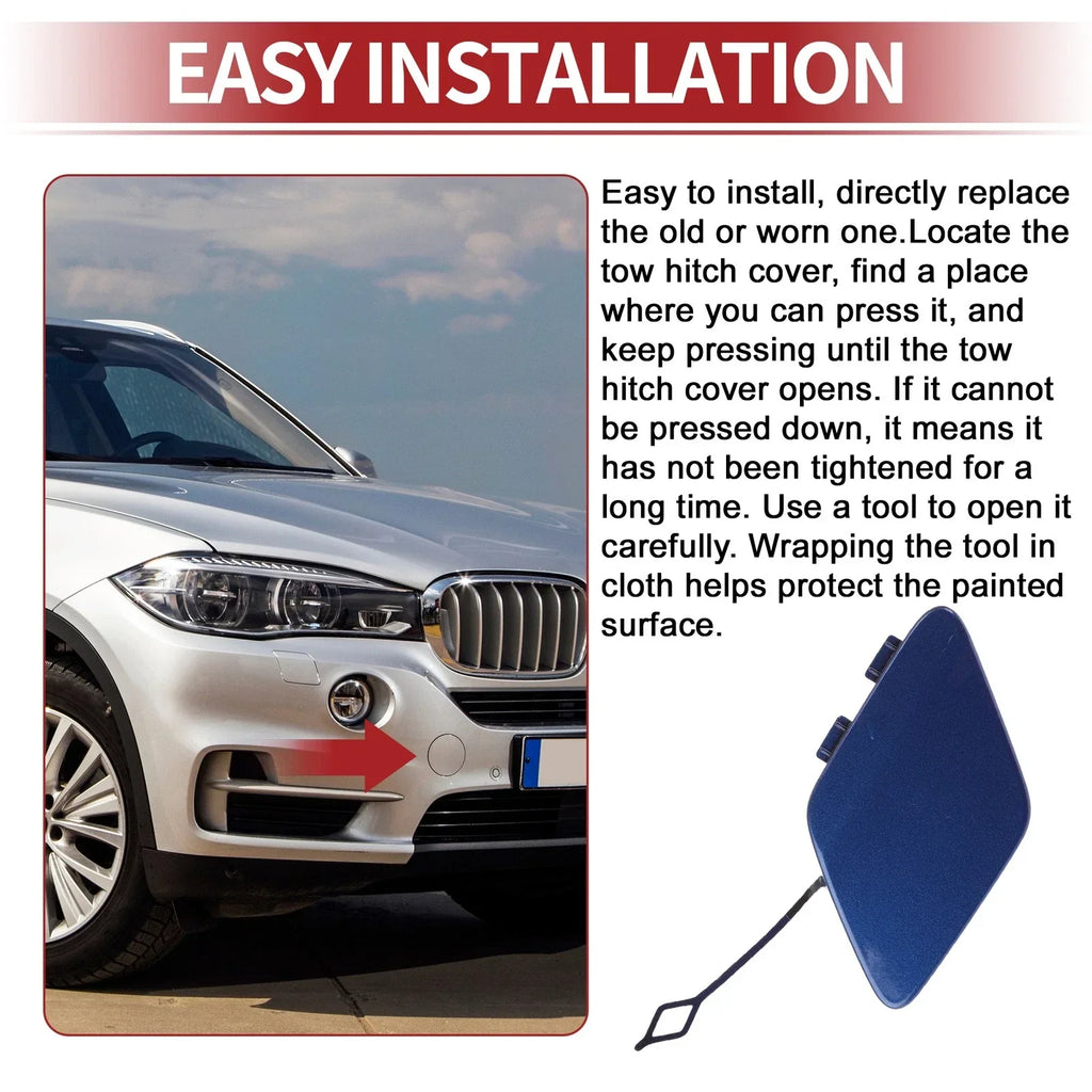 Rear Tow Hook Cover Cap for BMW 428i Estoril Blue Metallic