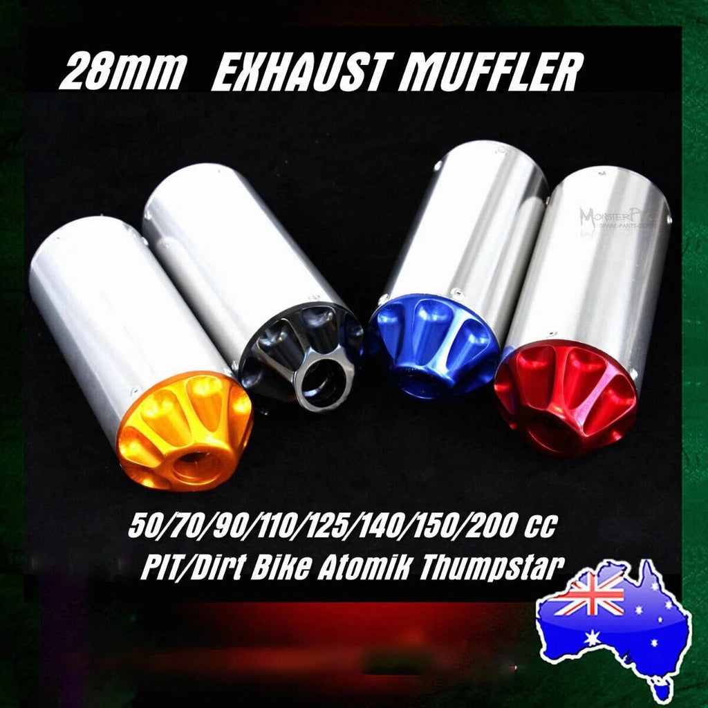 28mm Exhaust Muffler for Dirt Pit Bike ATV (50cc–125cc)