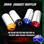 28mm Exhaust Muffler for Dirt Pit Bike ATV (50cc–125cc)