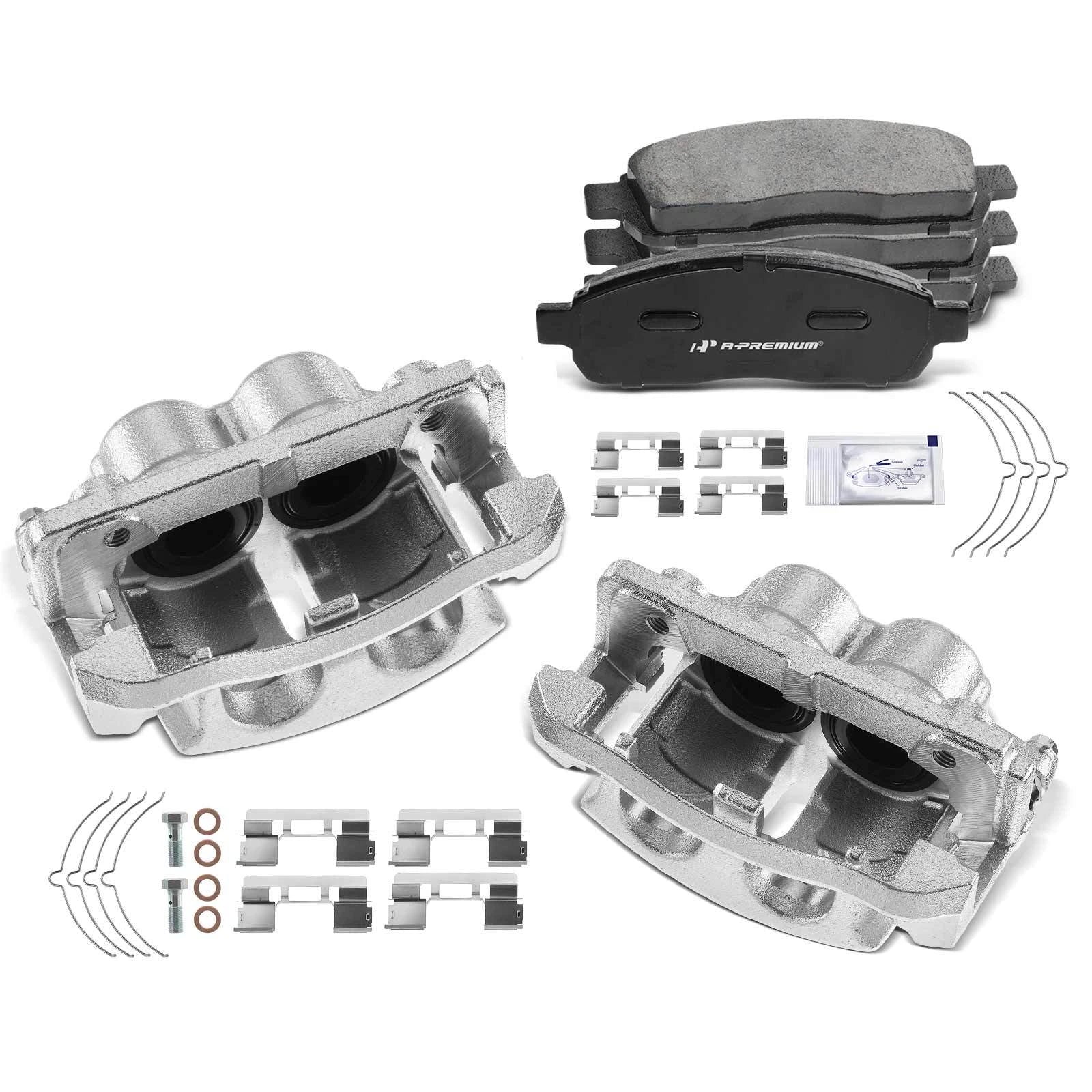 6x Front Brake Caliper & Ceramic Pads for Ford F-150