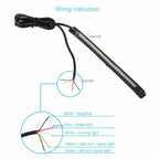 32 LED Rear Tail Light Strip for Motorcycle (DC 12V)