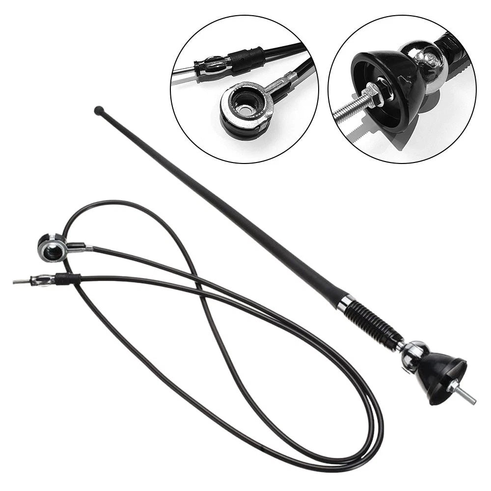 Universal 16" Amplified FM/AM Radio Antenna for Car Auto Stereo
