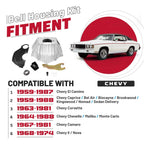 Clutch Fork & Bell Housing Kit for Chevy (1959–1988) - Includes Throwout Bearing Cover