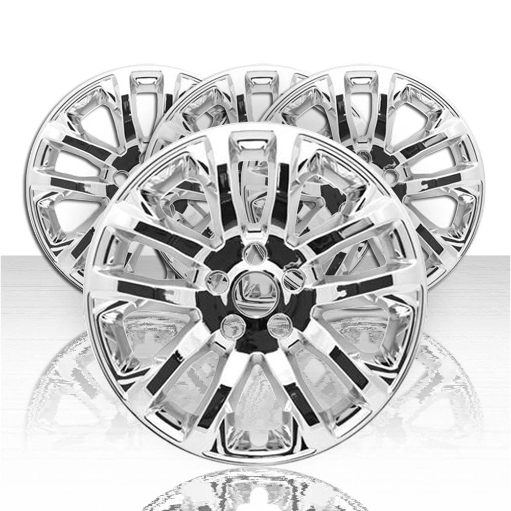 Set of 4 17" 5 Dbl Spoke Wheel Skins for 2019-21 Jeep Cherokee Latitude - Chrome