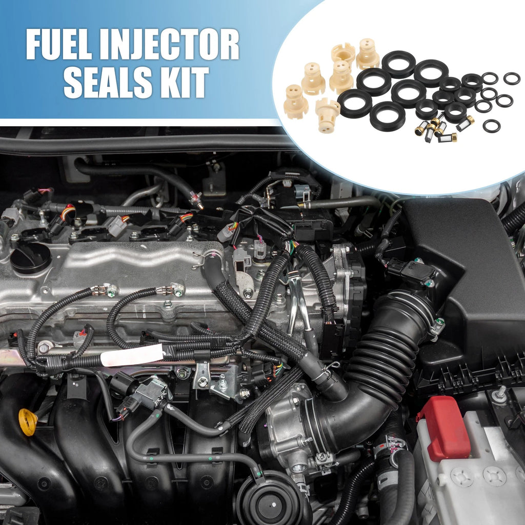 Set of 6 Fuel Injector O Rings Seals with Micro Filters for Toyota Tacoma (1999–2004)