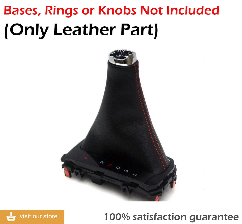 Automatic Shift Boot for Honda Civic (2016–2019) Red Stitch Leather Synthetic