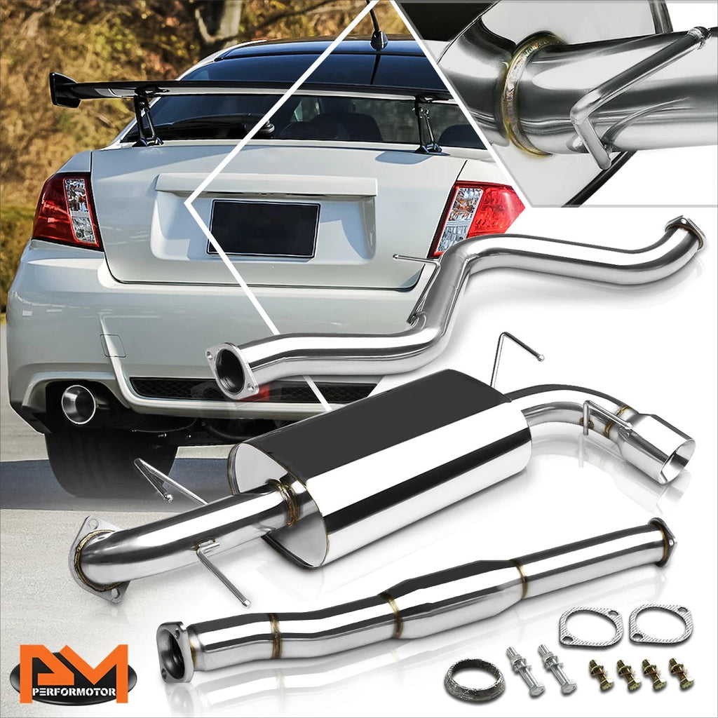 4" Rolled Tip Catback Exhaust Muffler for Subaru WRX GE.GV (2008–2014)