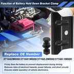 Battery Hold Down Tie Bracket Clamp for Hyundai Sonata, Kia Optima, Sorento (2011–2019)