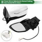 Left Side Door Mirror for Nissan Murano (2015–2020) Manual Folding White