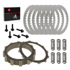 Heavy Duty Clutch Friction Steel Plates w/Spring Bolt for Yamaha YZ250 (2002–2024)