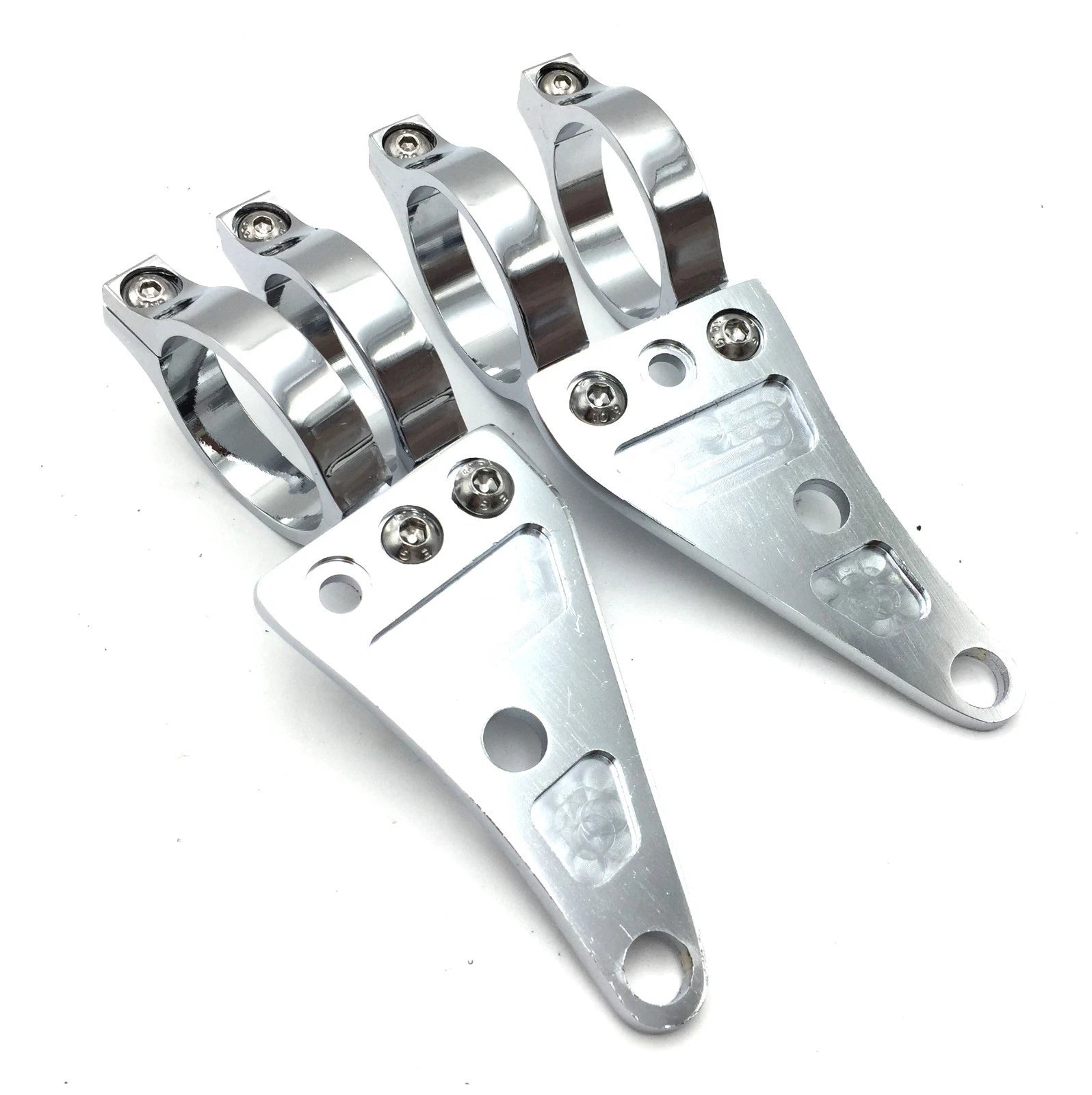 Chrome 39mm Turn Signal Clamps Headlight Mount Bracket for Honda CBR