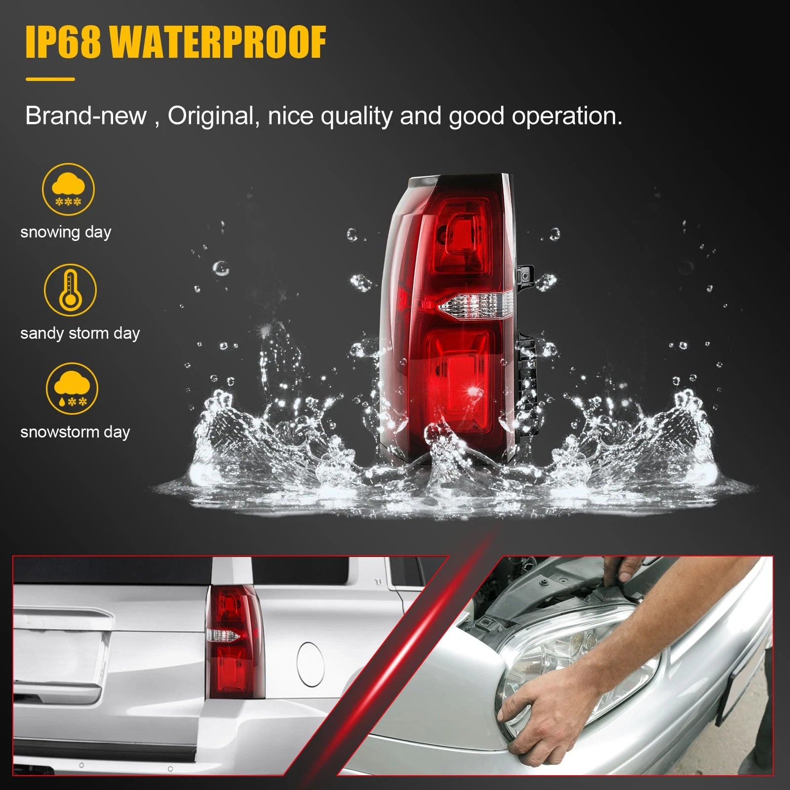 Left Side Tail Light Assembly for Chevrolet Suburban Tahoe (2015–2020)