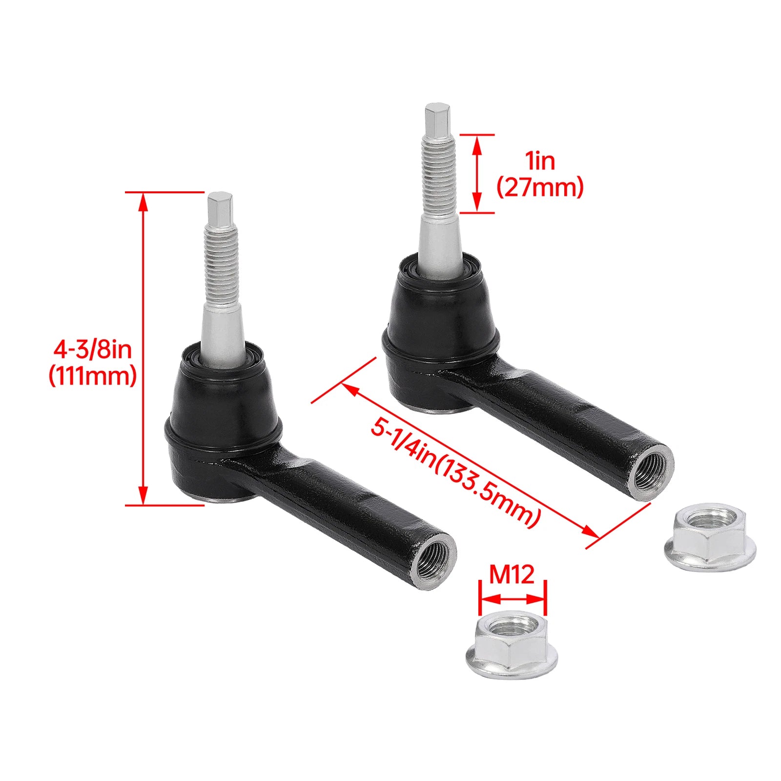 Front Outer Tie Rod End Set for Chevy Equinox GMC Terrain Cadillac SRX (2010–2017)
